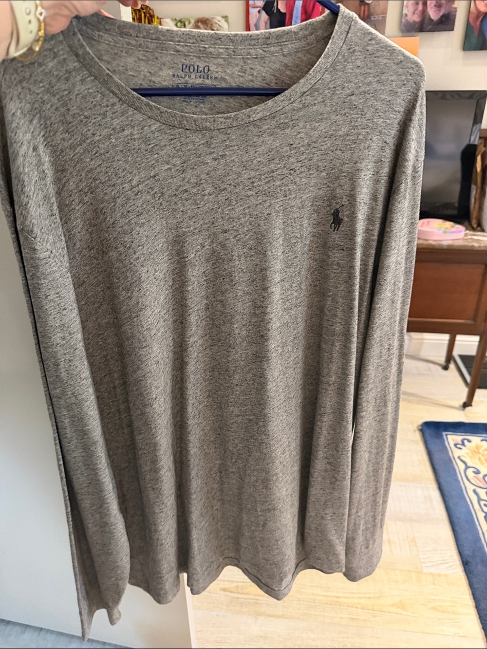 Polo by Ralph Lauren Heather Gray Long-Sleeve Crewneck Shirt